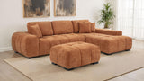 Octavia Orange Fabric Upholstered Sectional Chaise Sofa from Coaster - Luna Furniture