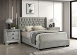 Daphne Light Gray Tweed Upholstered Queen Bed from Crown Mark - Luna Furniture