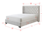 Daphne Oat Tweed Upholstered King Bed