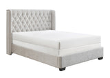 Daphne Ivory Boucle King Upholstered Panel Bed