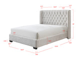 Daphne Ivory Boucle King Upholstered Panel Bed