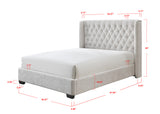 Daphne Ivory Boucle King Upholstered Panel Bed from Crown Mark - Luna Furniture