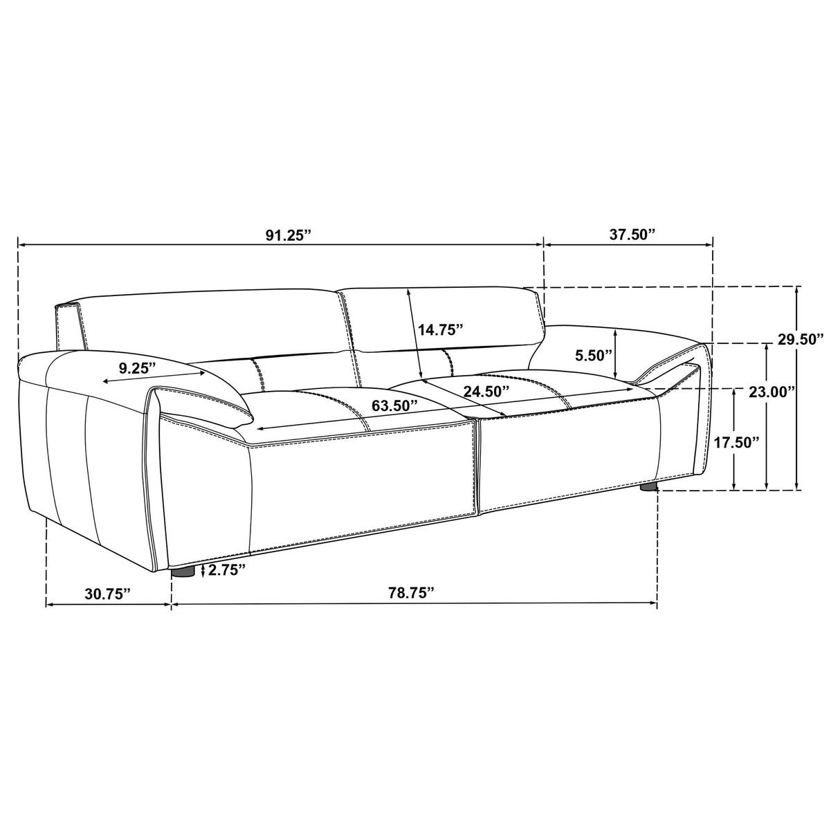 Buxton Orange 2-Piece Leather Upholstered Sofa Living Room Set from Coaster - Luna Furniture