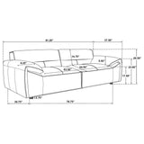 Buxton Orange 2-Piece Leather Upholstered Sofa Living Room Set from Coaster - Luna Furniture