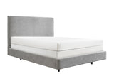 Nirvana Gray King Upholstered Floating Bed