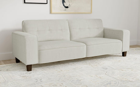 Deerhurst Beige Upholstered Tufted Track Arm Sofa from Coaster - Luna Furniture