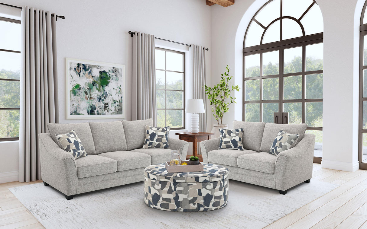 Tomkins Light Gray 2-Piece Boucle Upholstered Sofa Set from Coaster - Luna Furniture