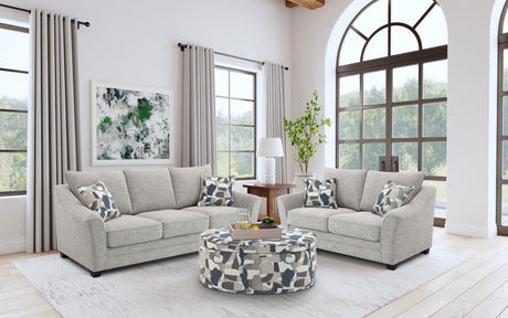 Tomkins Light Gray 2-Piece Boucle Upholstered Sofa Set from Coaster - Luna Furniture