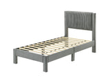 Lucia Light Gray Twin Platform Bed from Crown Mark - Luna Furniture