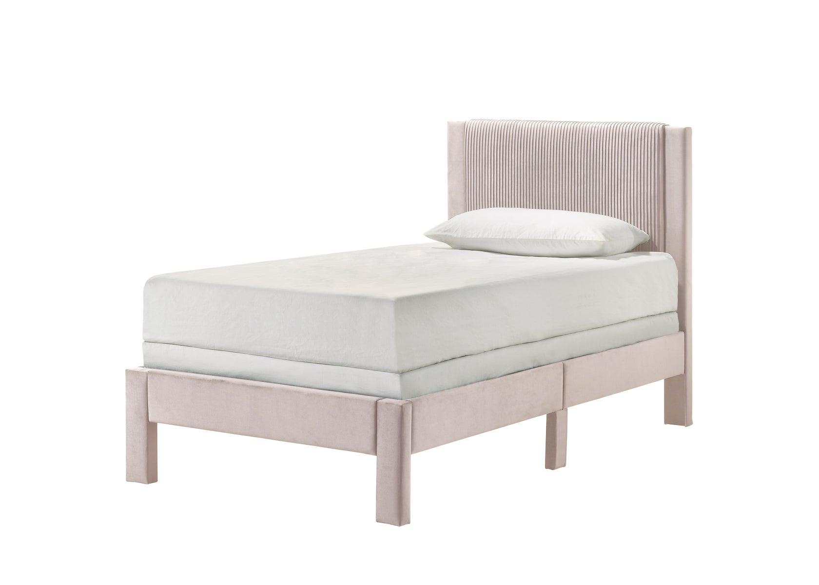 Lucia Pink Twin Platform Bed from Crown Mark - Luna Furniture