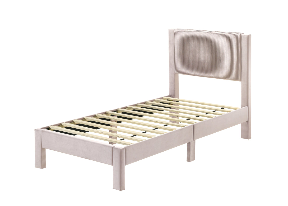 Lucia Pink Twin Platform Bed from Crown Mark - Luna Furniture