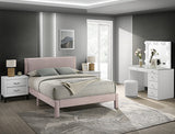 Lucia Pink Twin Platform Bed from Crown Mark - Luna Furniture