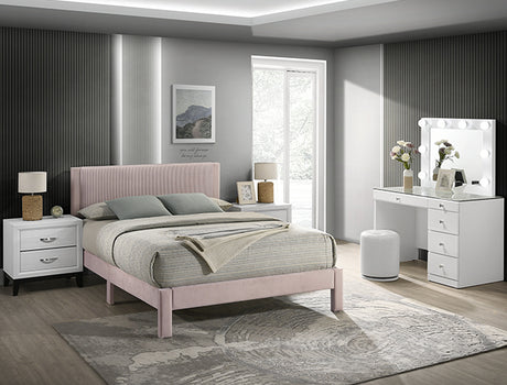 Lucia Pink Twin Platform Bed from Crown Mark - Luna Furniture