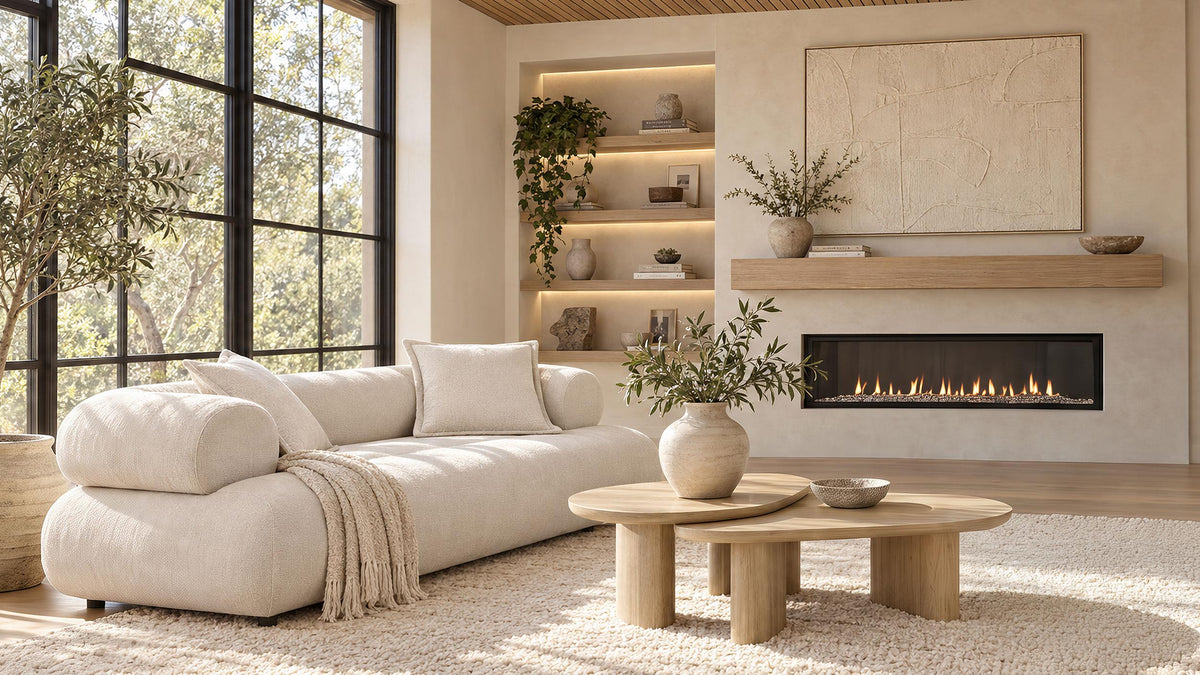 Eskola Ivory Chenille Sofa with Rounded Shelter Arms from Coaster - Luna Furniture