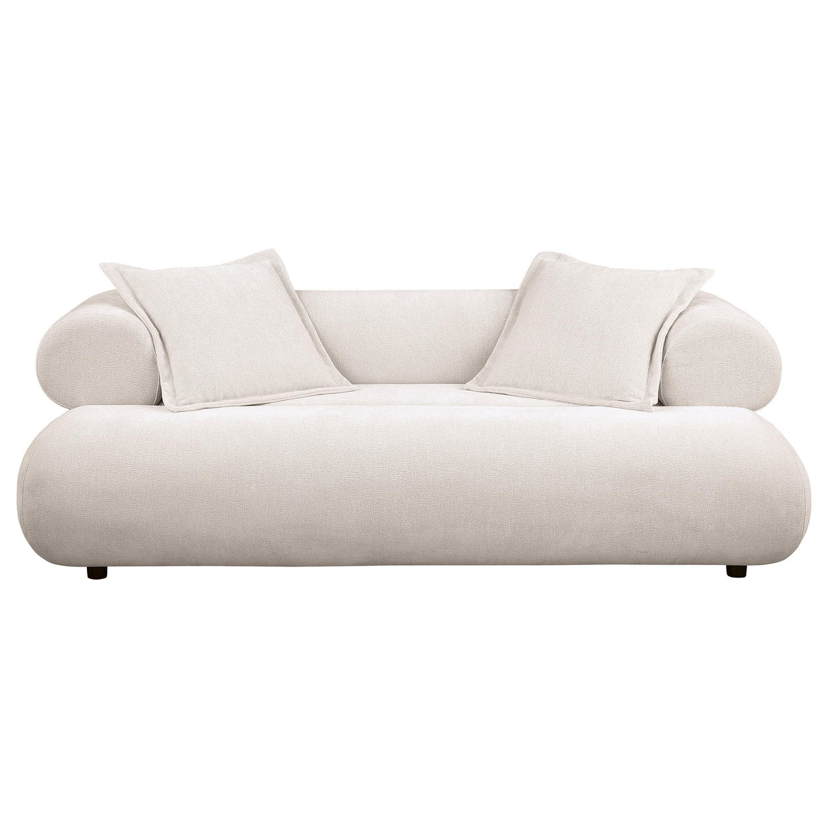 Eskola Ivory Chenille Sofa with Rounded Shelter Arms from Coaster - Luna Furniture