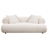 Eskola Ivory Chenille Sofa with Rounded Shelter Arms from Coaster - Luna Furniture