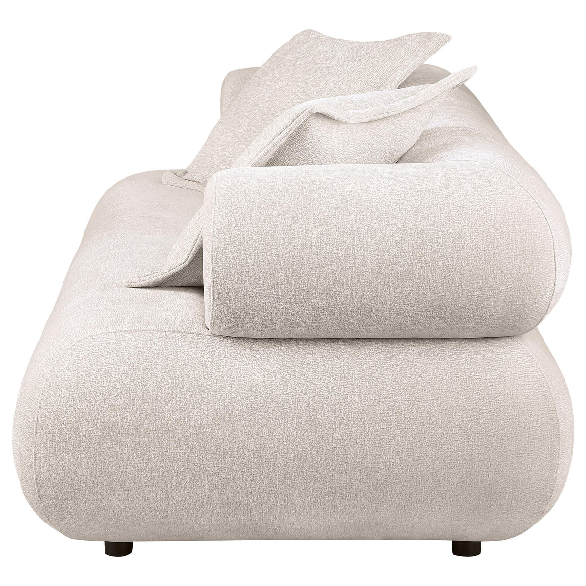 Eskola Ivory Chenille Sofa with Rounded Shelter Arms from Coaster - Luna Furniture