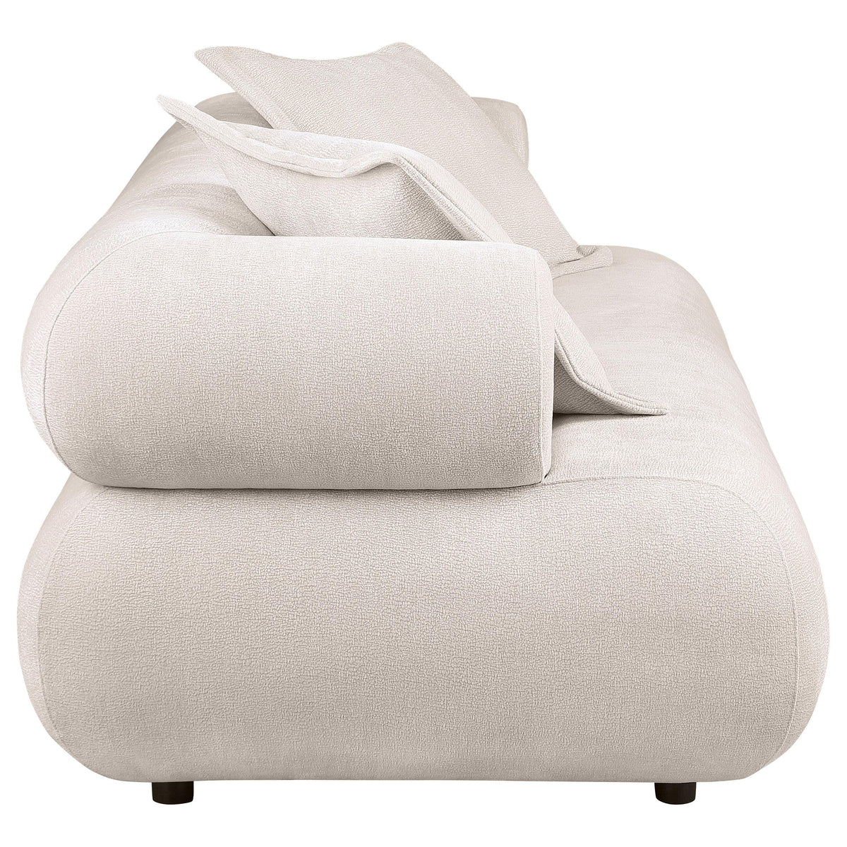 Eskola Ivory Chenille Sofa with Rounded Shelter Arms from Coaster - Luna Furniture