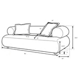 Eskola Ivory Chenille Sofa with Rounded Shelter Arms from Coaster - Luna Furniture