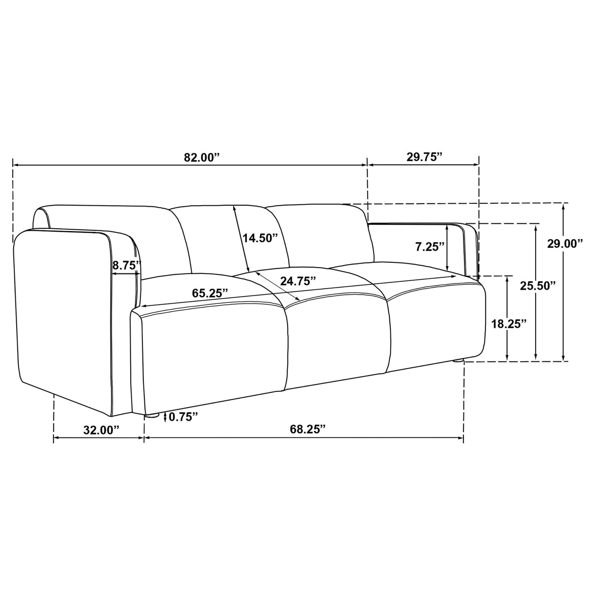Dorset White 3-Piece Upholstered Round Track Arm Living Room Set from Coaster - Luna Furniture