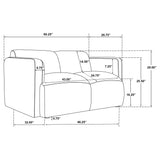 Dorset White 3-Piece Upholstered Round Track Arm Living Room Set from Coaster - Luna Furniture