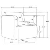 Dorset White 3-Piece Upholstered Round Track Arm Living Room Set from Coaster - Luna Furniture