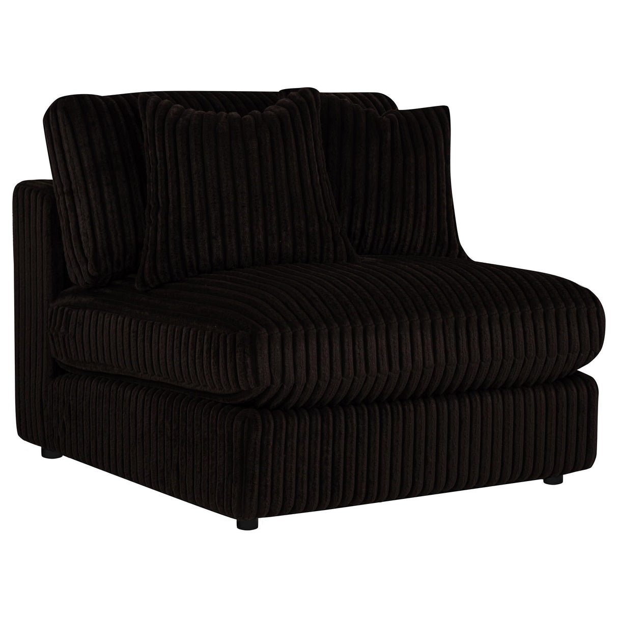 Blaine Chocolate Brown Upholstered Armless Chair from Coaster - Luna Furniture