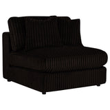 Blaine Chocolate Brown Upholstered Armless Chair from Coaster - Luna Furniture