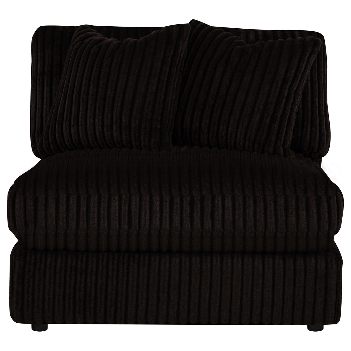 Blaine Chocolate Brown Upholstered Armless Chair from Coaster - Luna Furniture