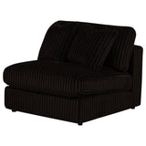 Blaine Chocolate Brown Upholstered Armless Chair from Coaster - Luna Furniture