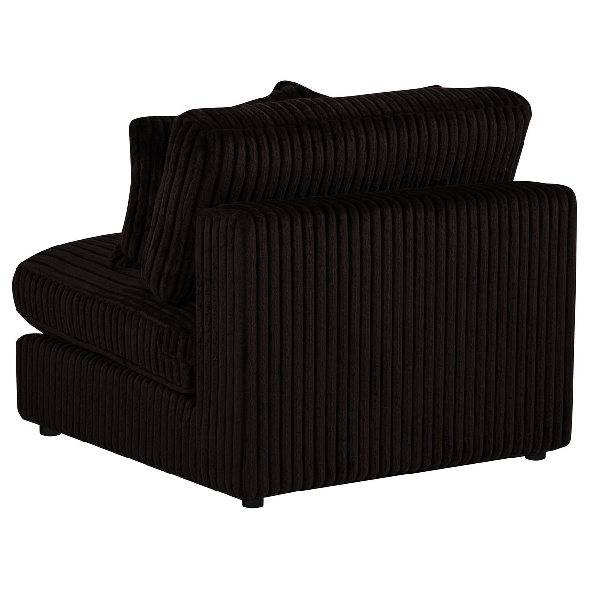 Blaine Chocolate Brown Upholstered Armless Chair from Coaster - Luna Furniture
