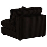 Blaine Chocolate Brown Upholstered Armless Chair from Coaster - Luna Furniture