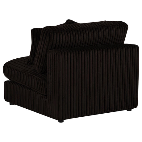 Blaine Chocolate Brown Upholstered Armless Chair from Coaster - Luna Furniture