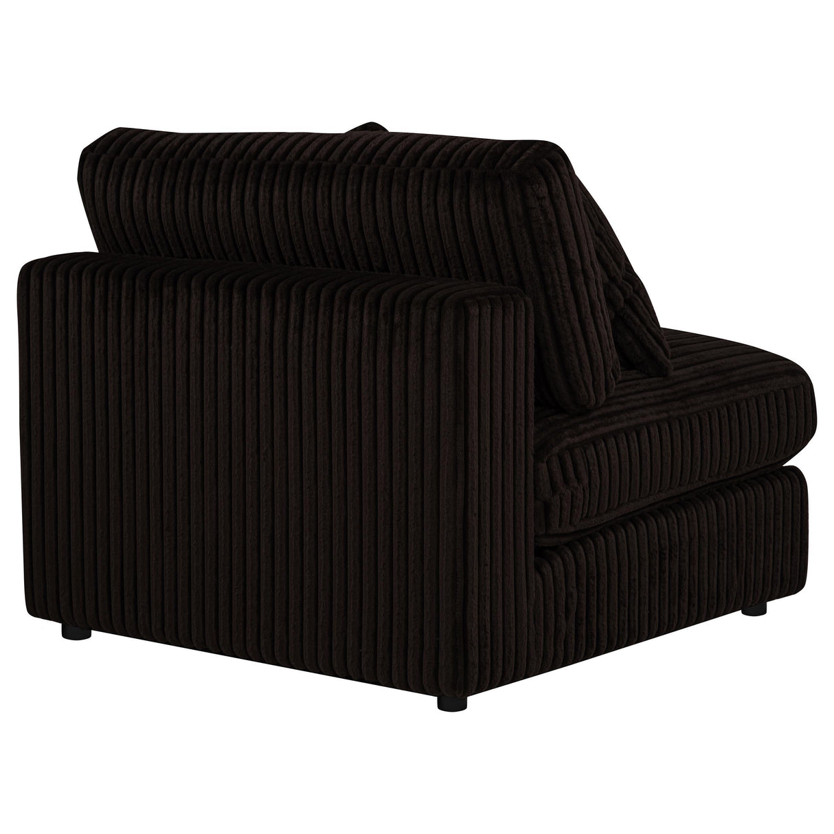 Blaine Chocolate Brown Upholstered Armless Chair from Coaster - Luna Furniture
