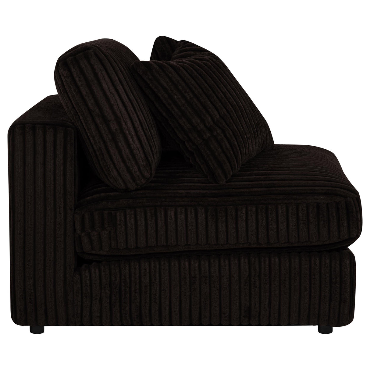 Blaine Chocolate Brown Upholstered Armless Chair from Coaster - Luna Furniture