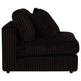 Blaine Chocolate Brown Upholstered Armless Chair from Coaster - Luna Furniture