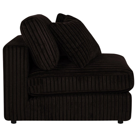Blaine Chocolate Brown Upholstered Armless Chair from Coaster - Luna Furniture