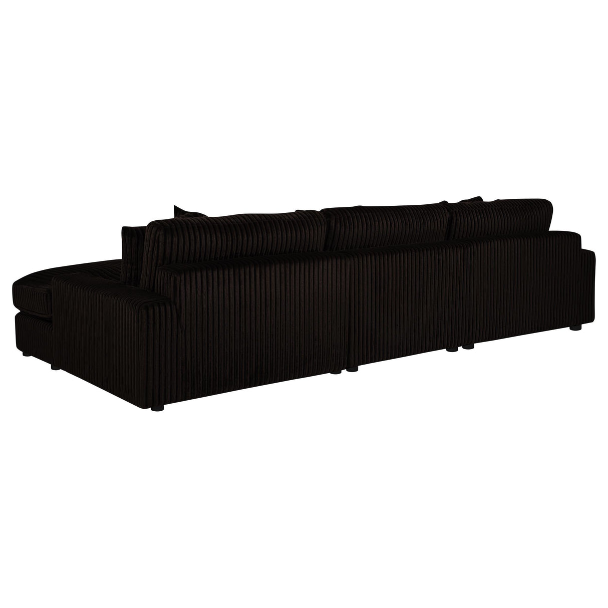 Blaine Chocolate Brown Upholstered Reversible Chaise Sectional Sofa from Coaster - Luna Furniture