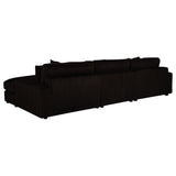 Blaine Chocolate Brown Upholstered Reversible Chaise Sectional Sofa from Coaster - Luna Furniture