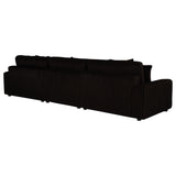 Blaine Chocolate Brown Upholstered Reversible Chaise Sectional Sofa from Coaster - Luna Furniture