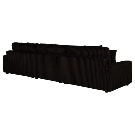 Blaine Chocolate Brown Upholstered Reversible Chaise Sectional Sofa from Coaster - Luna Furniture