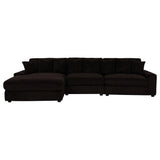 Blaine Chocolate Brown Upholstered Reversible Chaise Sectional Sofa from Coaster - Luna Furniture