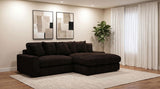 Blaine Chocolate Brown Upholstered Reversible Chaise Sectional Sofa from Coaster - Luna Furniture