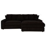 Blaine Chocolate Brown Upholstered Reversible Chaise Sectional Sofa from Coaster - Luna Furniture