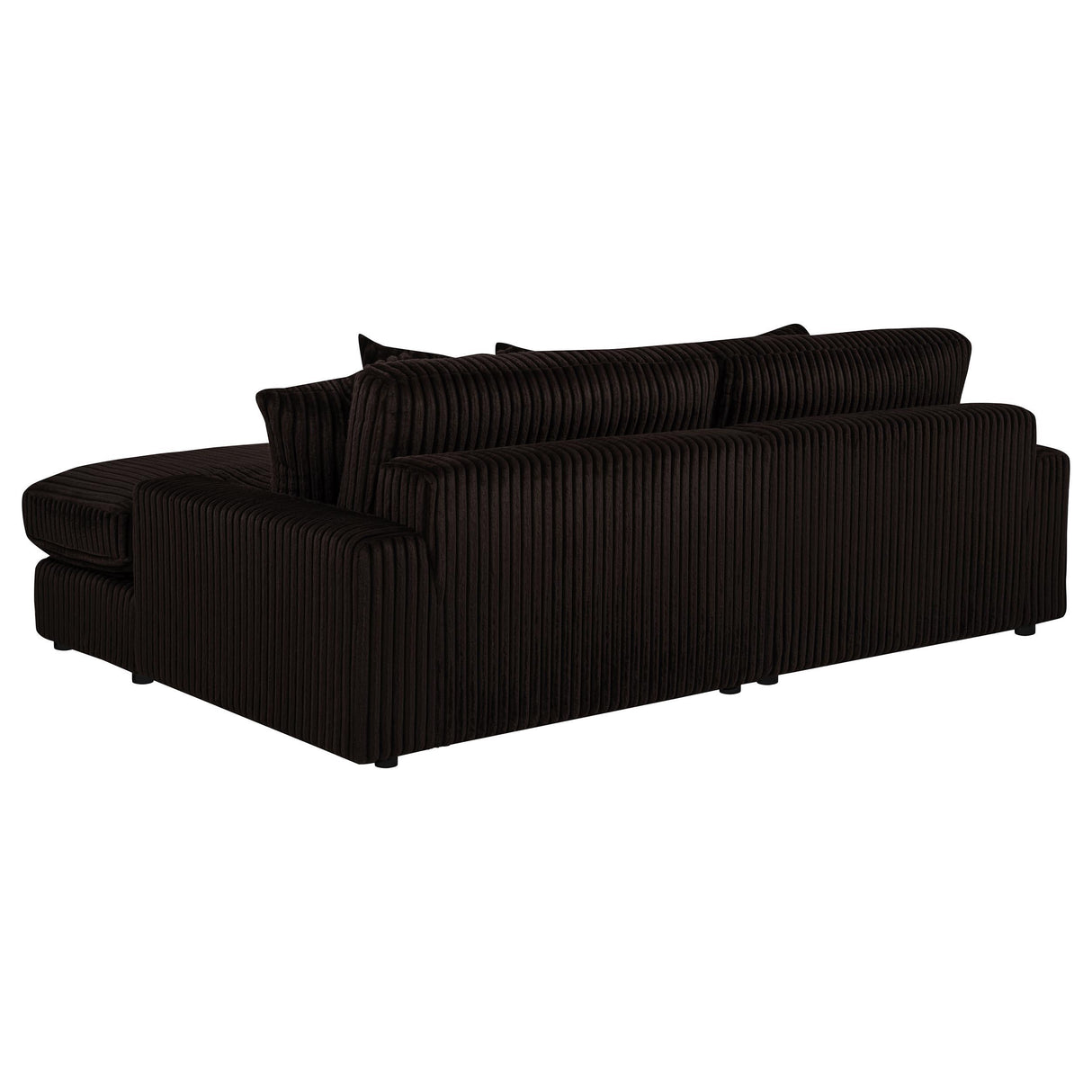 Blaine Chocolate Brown Upholstered Reversible Chaise Sectional Sofa from Coaster - Luna Furniture