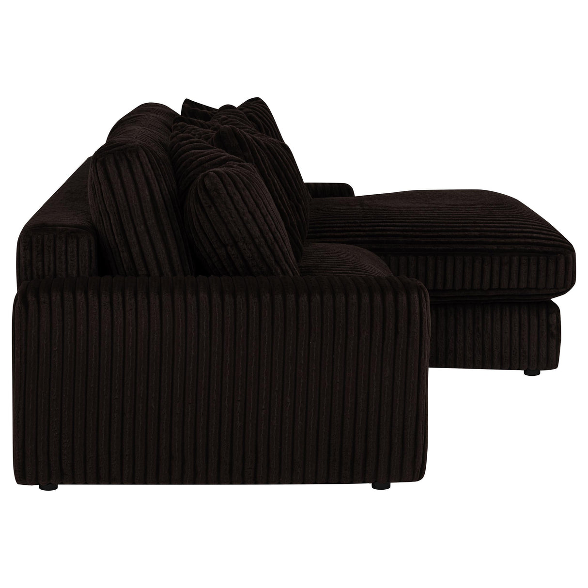 Blaine Chocolate Brown Upholstered Reversible Chaise Sectional Sofa from Coaster - Luna Furniture