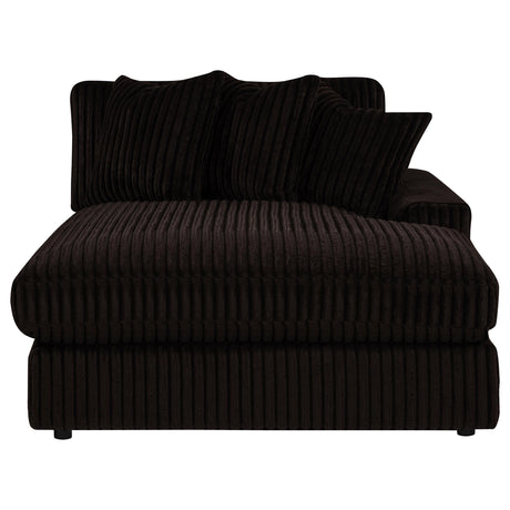 Blaine Chocolate Brown Upholstered Reversible Chaise Sectional Sofa from Coaster - Luna Furniture