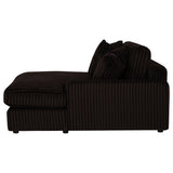 Blaine Chocolate Brown Upholstered Reversible Chaise Sectional Sofa from Coaster - Luna Furniture