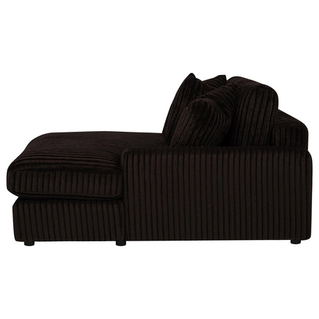 Blaine Chocolate Brown Upholstered Reversible Chaise Sectional Sofa from Coaster - Luna Furniture