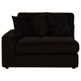 Blaine Chocolate Brown Upholstered Reversible Chaise Sectional Sofa from Coaster - Luna Furniture